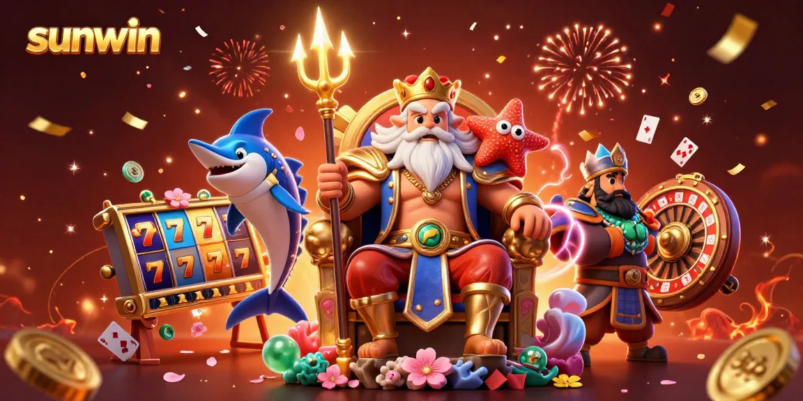 Experience thrilling slots and casino action with sunwin featuring Neptune and allies in vibrant celebration.