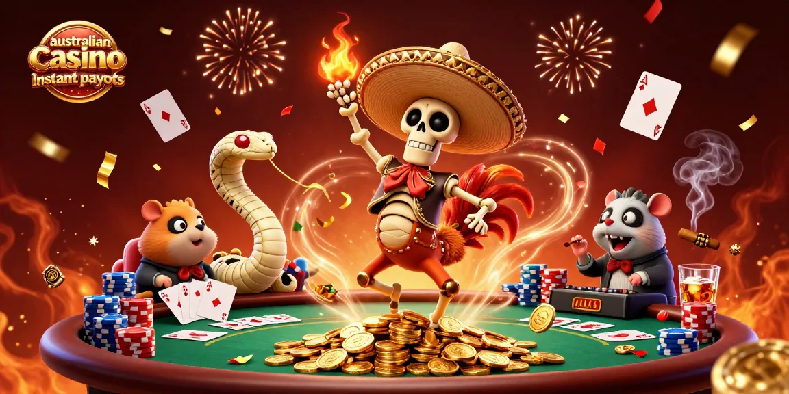 Experience instant payouts at australian casino instant payouts with vivid, celebratory 3D characters.