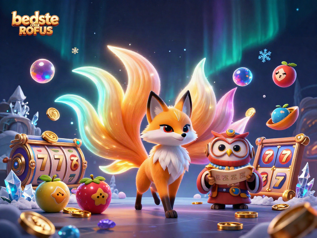 Play at the bedste casino uden ROFUS with vibrant characters and dynamic game elements depicting an exciting gambling scene.